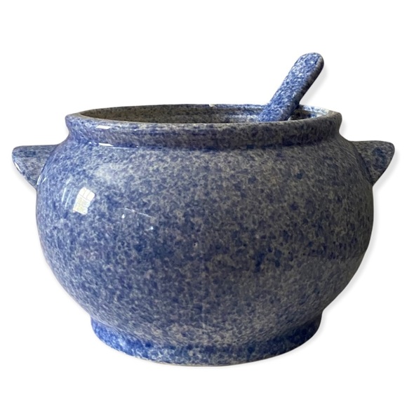 Large Gailstyn-Sutton Bleu Cordon Blue Speckled Soup Tureen With Ladle - Picture 2 of 16